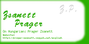 zsanett prager business card